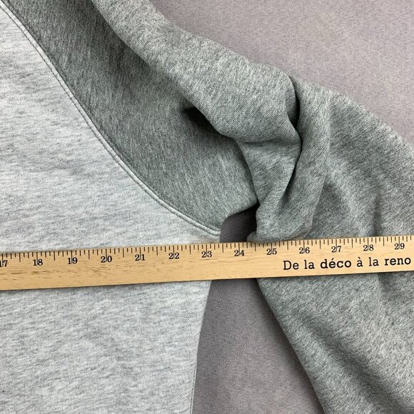 J Crew Men Sweater Large Gray Heather Colorblock Full Zip Long Sleeve Sweatshirt - Picture 3 of 7